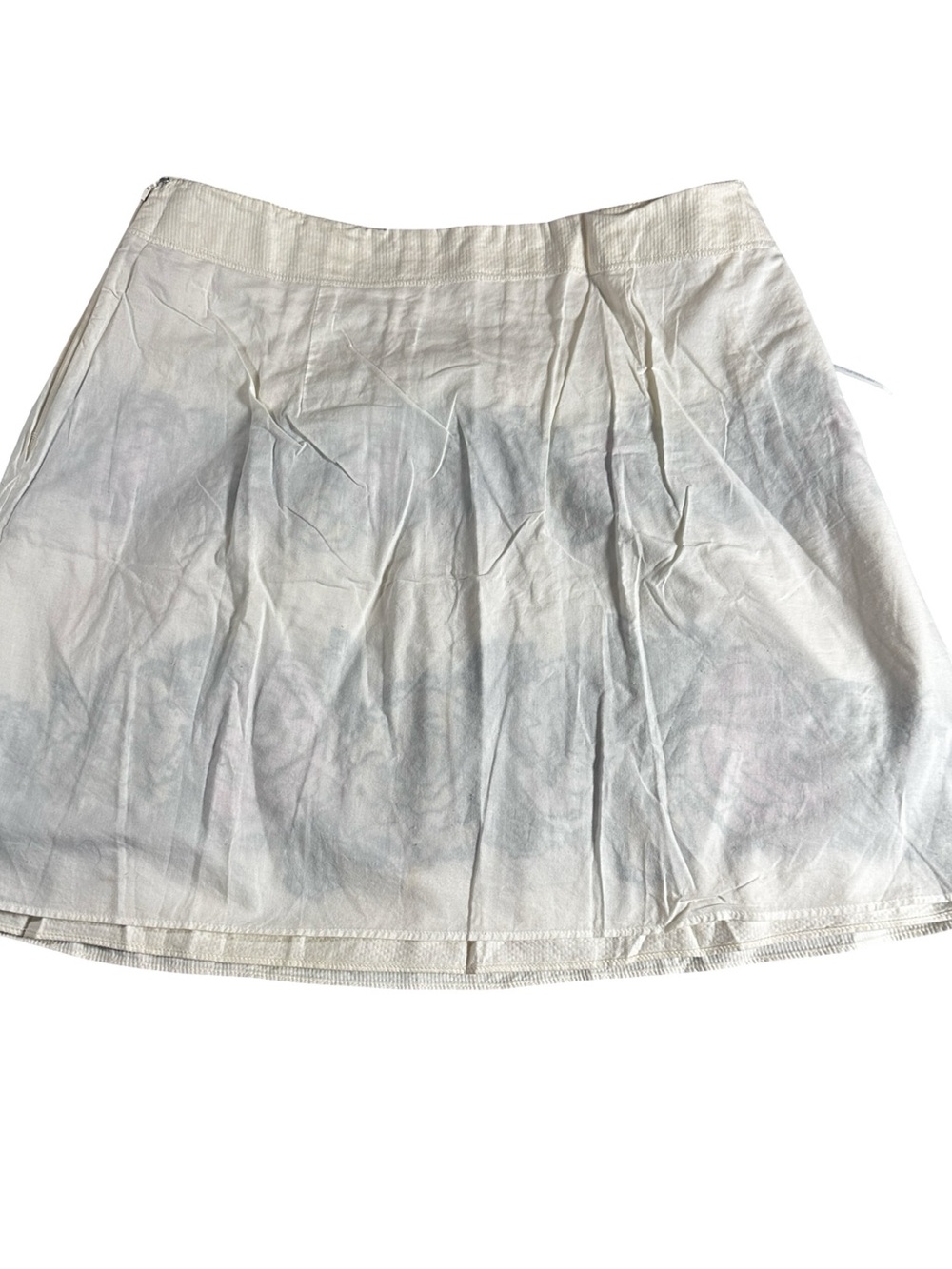 Ann Taylor LOFT Size 8 Floral Rose Border Print Cotton A-Line Skirt - Picture 3 of 9